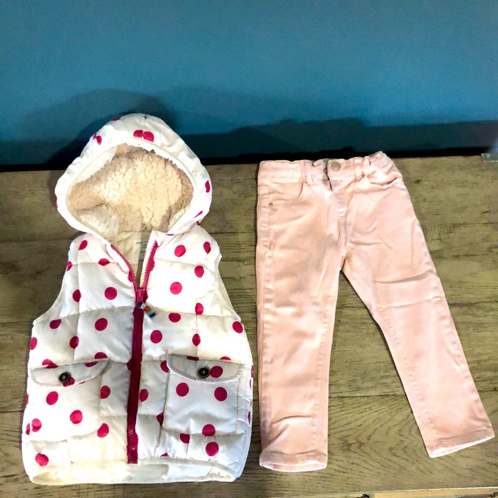 Zara Jeans/Vest bundle. Size 2/3 years.